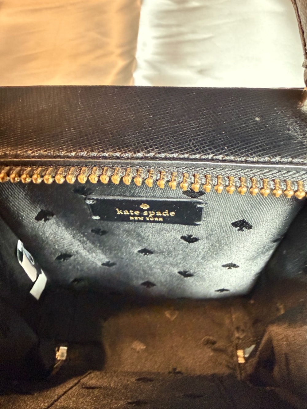 NWOT Kate Spade Black Mini Top-Handle Crossbody with Gold Hardware and Scarf - Picture 10 of 11
